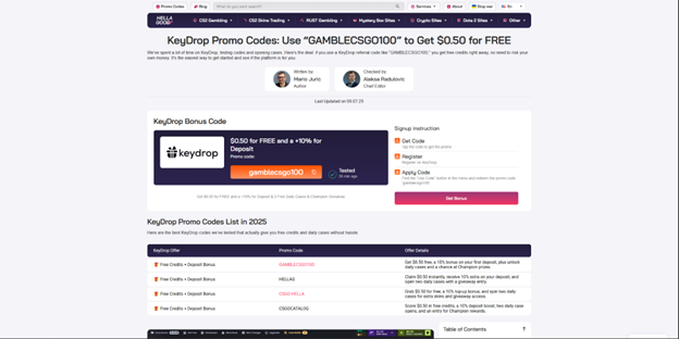 How to Use a Keydrop Promo Code