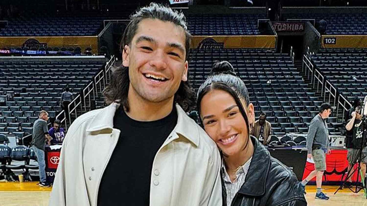 Puka Nacua and his girlfriend Hallie Aiono