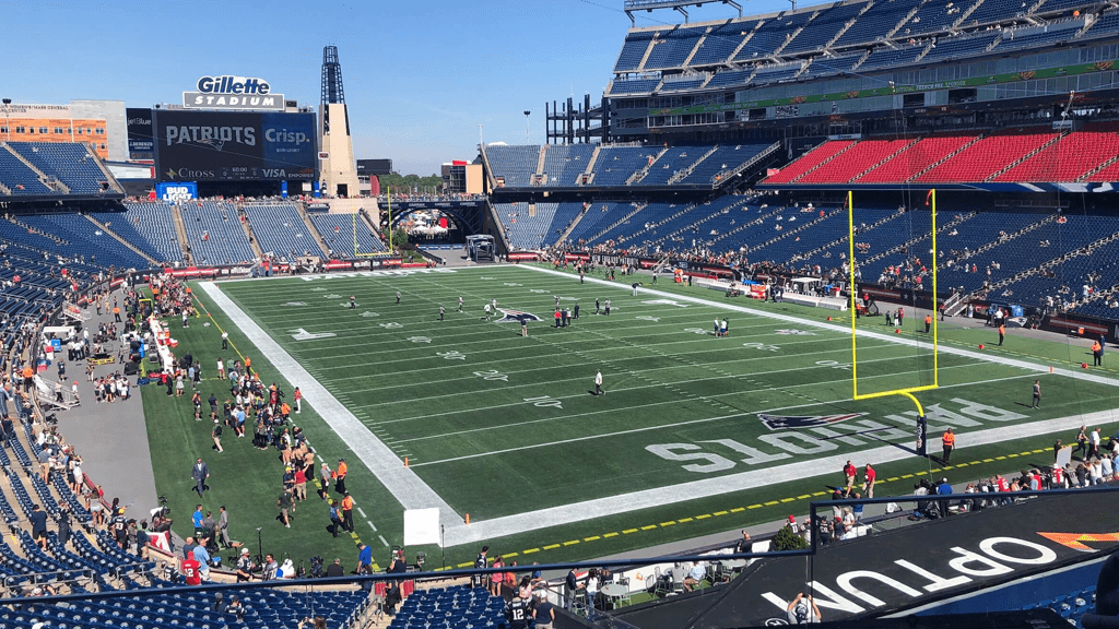 Gillette Stadium seating view