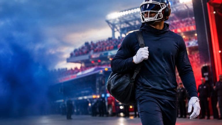 NFL wide receiver arrives at a new stadium after a major trade