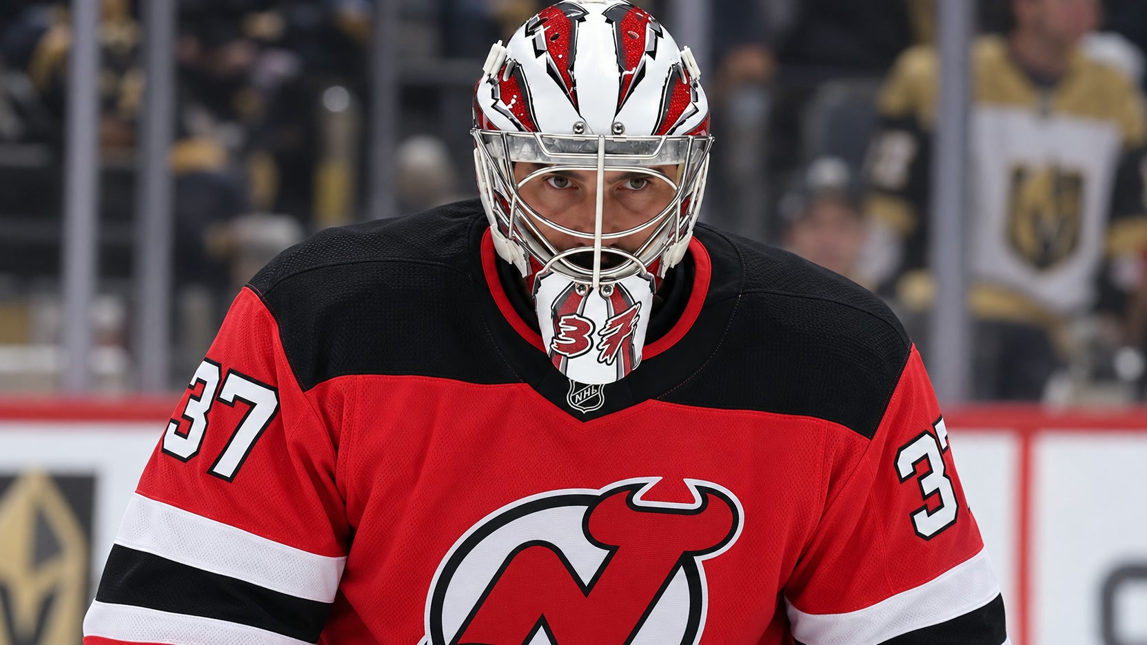 Hellebuyck returns to Devils’ net for Golden Knights matchup